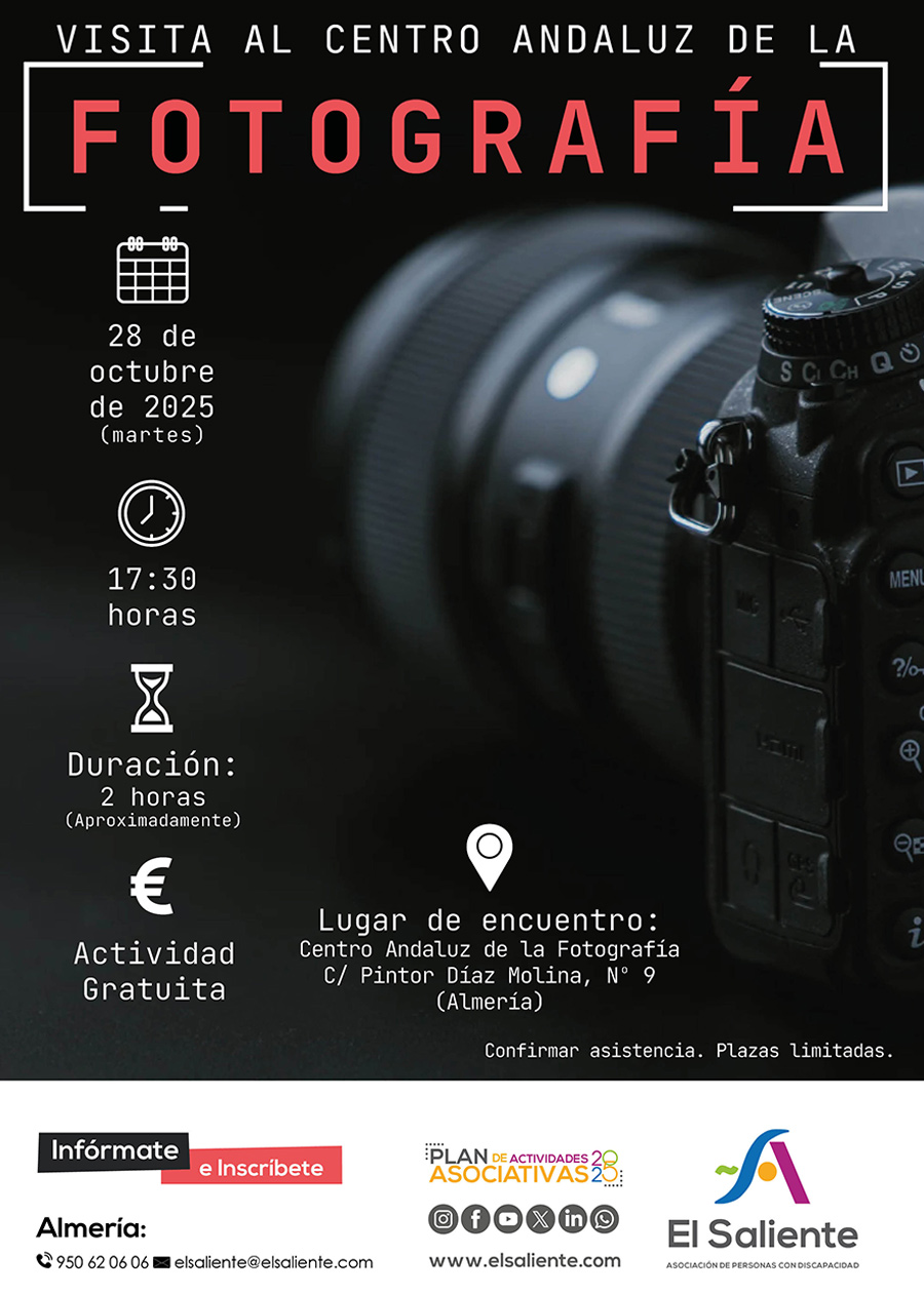 El Saliente actividades: Visita al Centro Andaluz de la Fotografía. 29 de octubre de 2025