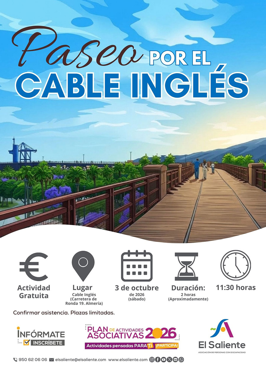 El Saliente actividades: Paseo por el Cable Inglés. 3 de octubre de 2026