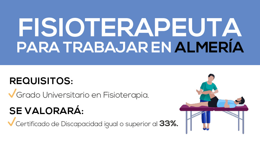 Oferta de empleo de fisioterapeuta en Almería. El Saliente