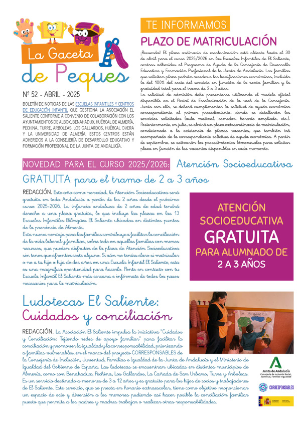 La Gaceta de los Peques. Número 52, abril de 2025