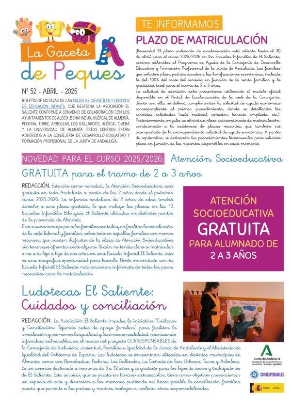 La Gaceta de los Peques. Número 52, abril de 2025