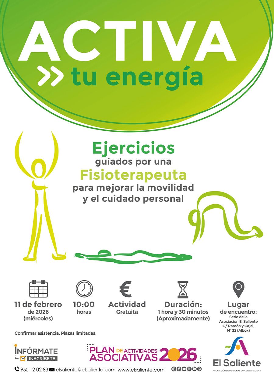 El Saliente actividades: Activa tu Energía. 11 de febrero de 2026