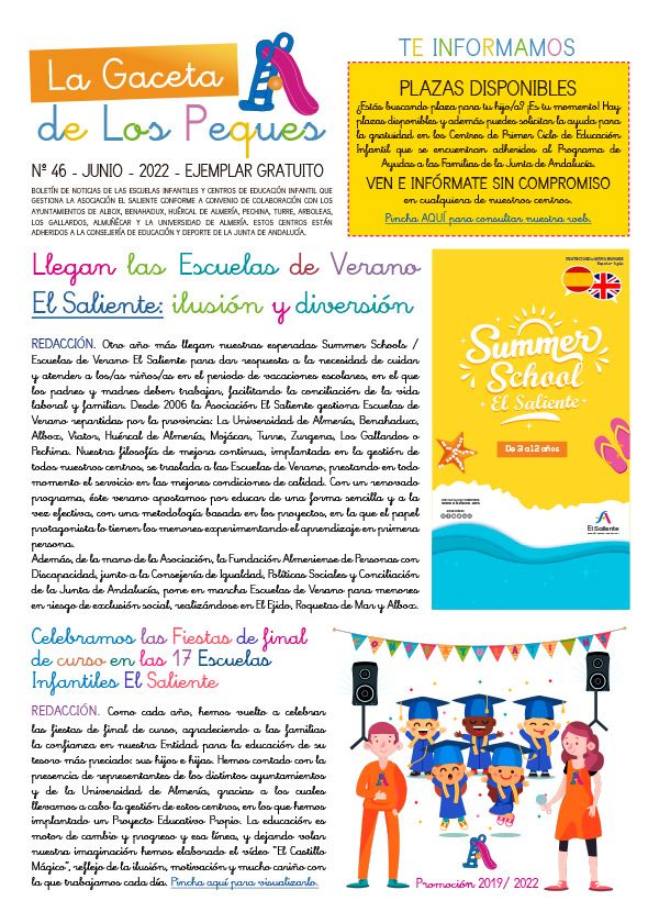 La Gaceta de los Peques. Número 46, junio de 2022