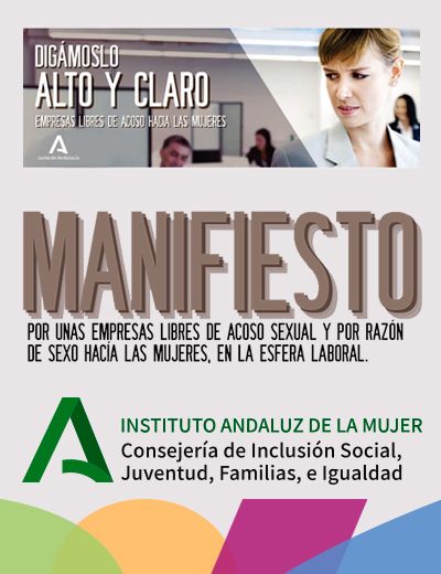 Descargar PDF: Manifiesto por unas empresas libres de acoso sexual y por razón de sexo hacia las mujeres en la esfera laboral. Fundación Almeriense de Personas con Discapacidad