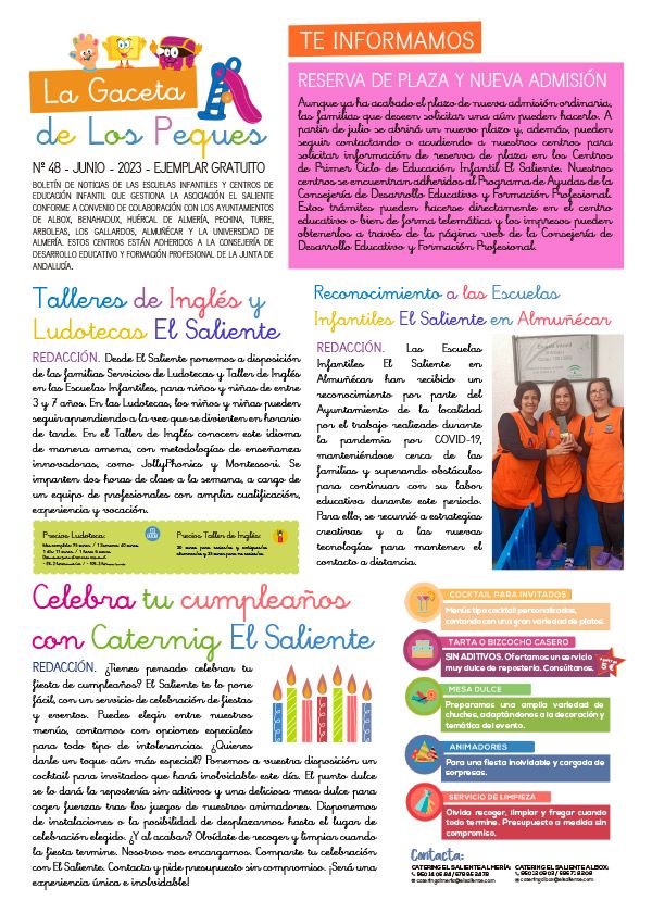 La Gaceta de los Peques. Número 48, junio de 2023