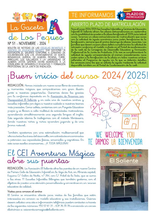 La Gaceta de los Peques. Número 51, noviembre de 2024