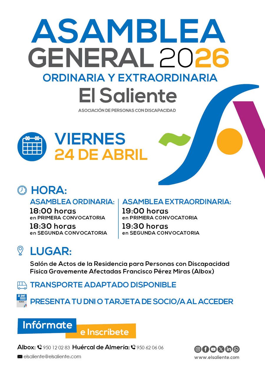 El Saliente actividades: Asamblea General El Saliente 2026. 24 de abril de 2026