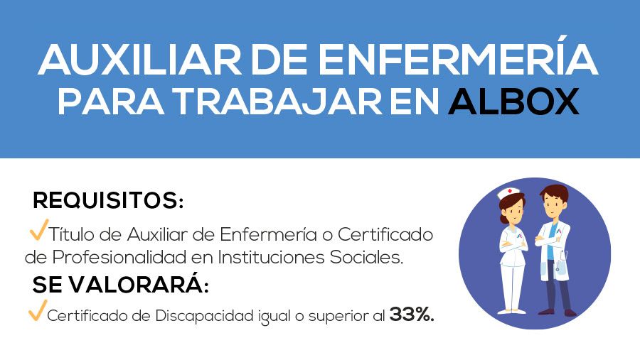 Oferta de auxiliar de enfermería en Albox. El Saliente