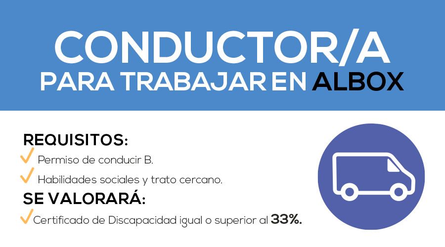 Oferta de empleo de conductor-conductora en Albox. El Saliente
