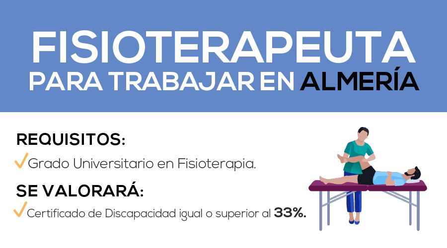 Oferta de empleo de fisioterapeuta en Almería. El Saliente