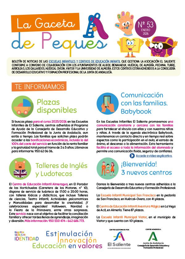 El Saliente: La Gaceta de los Peques. Número 53. Abril de 2026