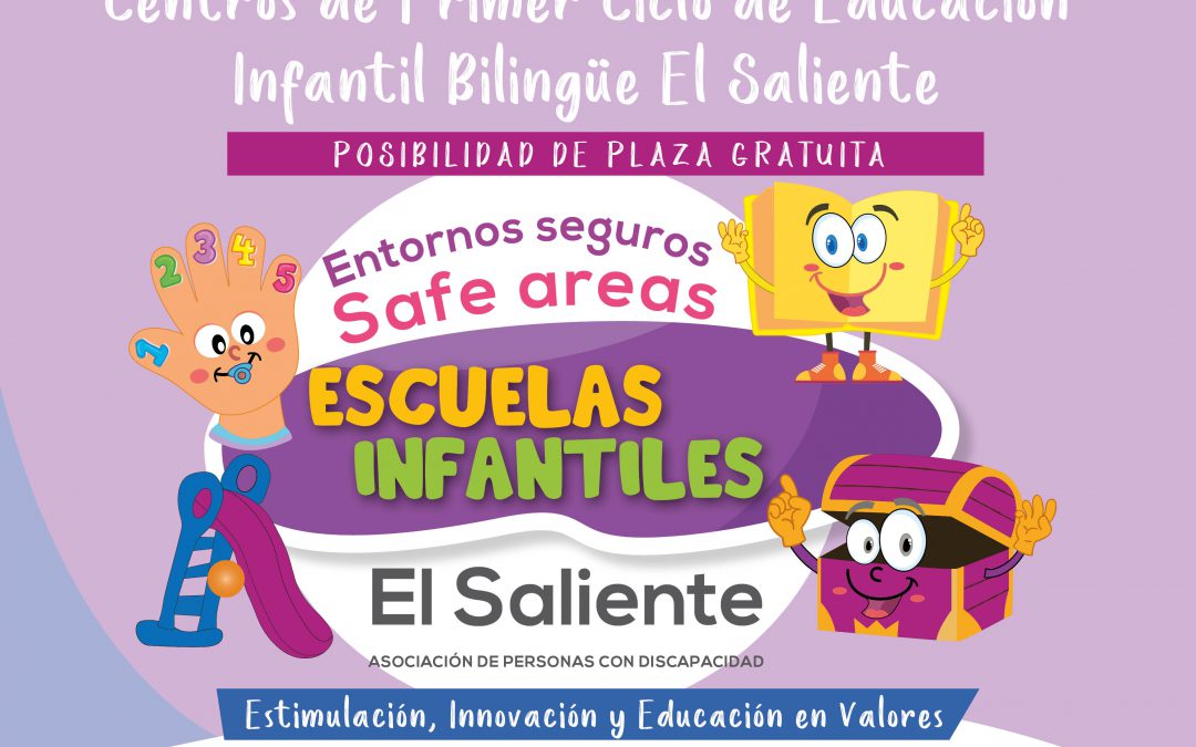 Plazos para Matriculación en Escuelas Infantiles EL SALIENTE para el Curso 2021-2022