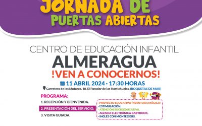 Ven a la Jornada de Puertas Abiertas del Centro de Educación Infantil Almeragua